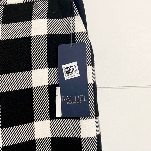 Rachel Roy The Glen Pull On Style Plaid Front Ankle Pants, Womens Size Medium - Picture 4 of 5